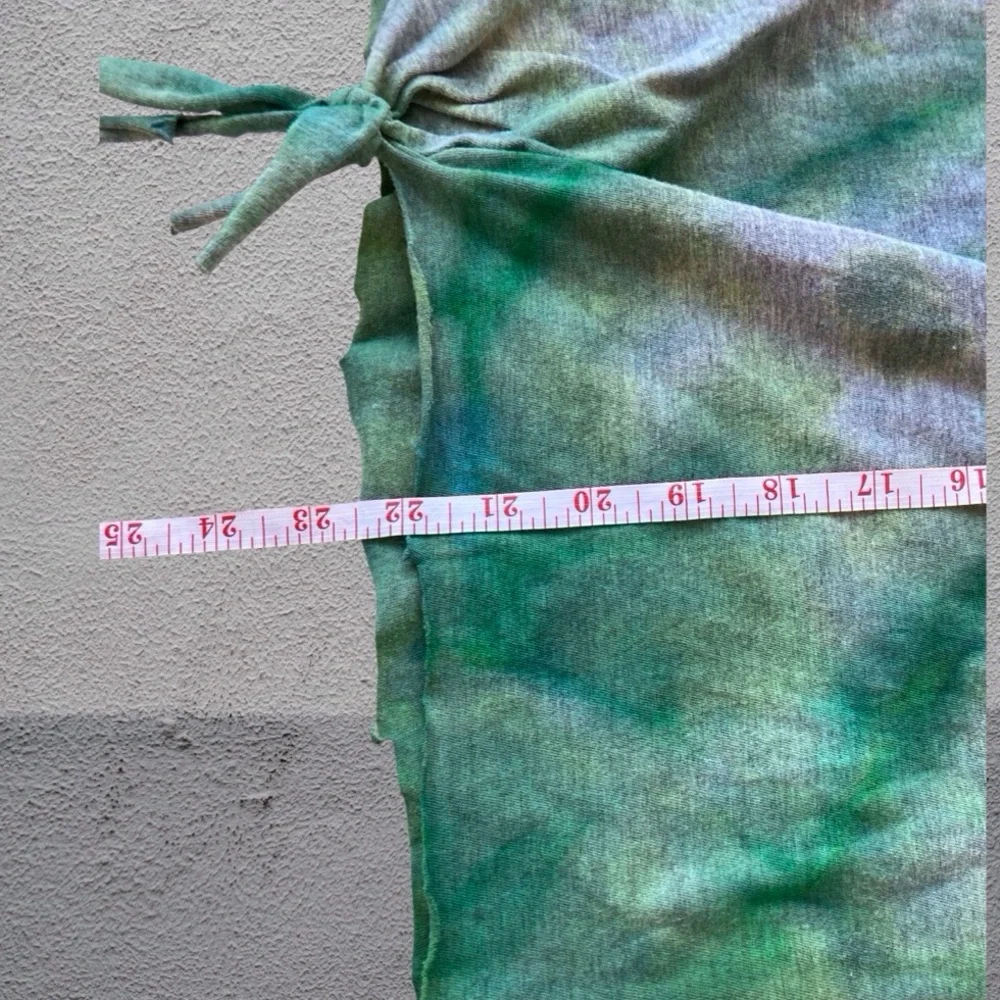 Ireland Flag Tie-Dye Tie Front Top Size L - Picture 5 of 9